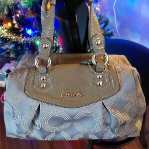 Coach Ashley Gray Dotted Op Art